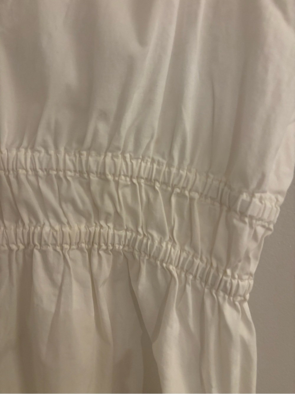 Spartina 449 Cream Ruffle-Strap Smocked Peplum Camisole - Picture 3 of 5